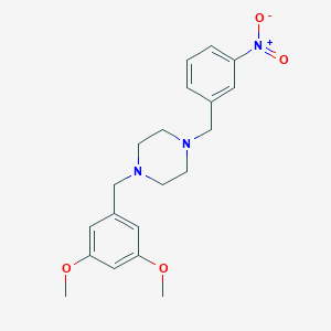 1-(3,5-Dimethoxy-benzyl)-4-(3-nitro-benzyl)-piperazine