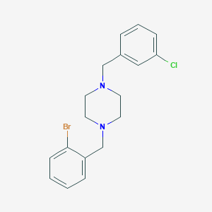 molecular formula C18H20BrClN2 B329378 1-(2-Bromobenzyl)-4-(3-chlorobenzyl)piperazine 