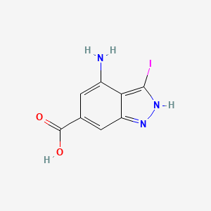 4-Amino-3-iodo-1H-indazole-6-carboxylic acid