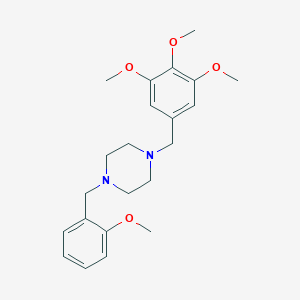 molecular formula C22H30N2O4 B329379 1-(2-Methoxy-benzyl)-4-(3,4,5-trimethoxy-benzyl)-piperazine 