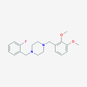 molecular formula C20H25FN2O2 B329381 2-{[4-(2-Fluorobenzyl)-1-piperazinyl]methyl}-6-methoxyphenyl methyl ether 