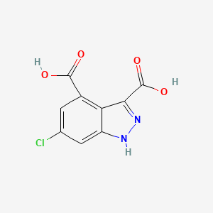 molecular formula C9H5ClN2O4 B3293812 6-chloro-1H-indazole-3,4-dicarboxylic acid CAS No. 885522-90-7