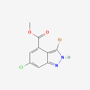3-Bromo-6-chloro-4-indazole carboxylic acid methyl ester