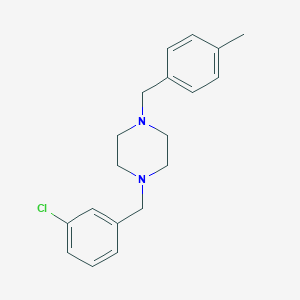 molecular formula C19H23ClN2 B329384 1-(3-Chlorobenzyl)-4-(4-methylbenzyl)piperazine 