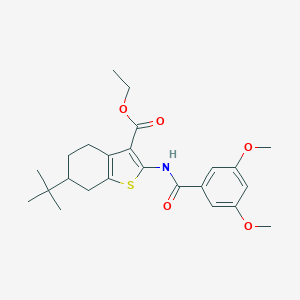 Ethyl 6-tert-butyl-2-[(3,5-dimethoxybenzoyl)amino]-4,5,6,7-tetrahydro-1-benzothiophene-3-carboxylate