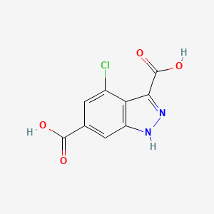 molecular formula C9H5ClN2O4 B3293873 4-chloro-1H-indazole-3,6-dicarboxylic acid CAS No. 885523-19-3
