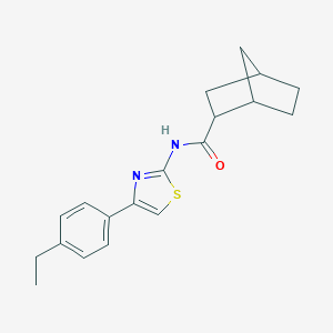 molecular formula C19H22N2OS B329389 N-[4-(4-ethylphenyl)-1,3-thiazol-2-yl]bicyclo[2.2.1]heptane-2-carboxamide 