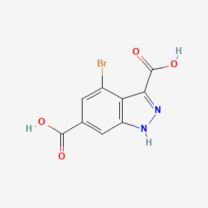 molecular formula C9H5BrN2O4 B3293892 4-bromo-1H-indazole-3,6-dicarboxylic acid CAS No. 885523-40-0