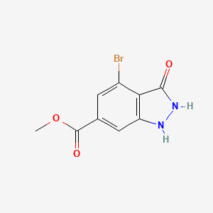 molecular formula C9H7BrN2O3 B3293904 Methyl 4-bromo-3-oxo-1,2-dihydroindazole-6-carboxylate CAS No. 885523-60-4