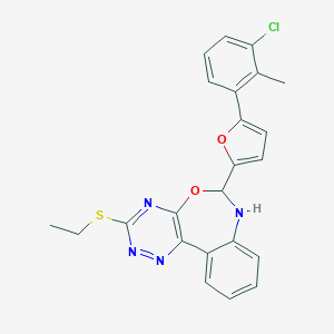 6-[5-(3-Chloro-2-methylphenyl)-2-furyl]-3-(ethylsulfanyl)-6,7-dihydro[1,2,4]triazino[5,6-d][3,1]benzoxazepine