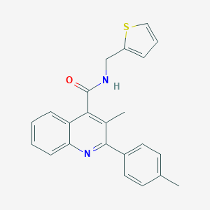 molecular formula C23H20N2OS B329393 3-methyl-2-(4-methylphenyl)-N-(2-thienylmethyl)-4-quinolinecarboxamide 