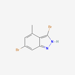 molecular formula C8H6Br2N2 B3293940 3,6-dibromo-4-methyl-2H-indazole CAS No. 885523-91-1