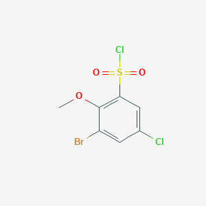 molecular formula C7H5BrCl2O3S B3293964 3-Bromo-5-chloro-2-methoxybenzenesulfonyl chloride CAS No. 885532-56-9