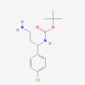 Tert-butyl 3-amino-1-(4-chlorophenyl)propylcarbamate