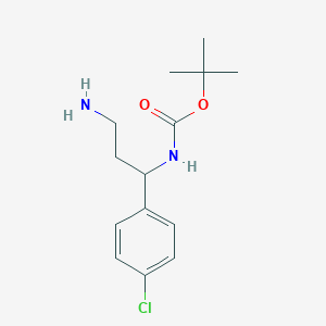 B3293967 Tert-butyl 3-amino-1-(4-chlorophenyl)propylcarbamate CAS No. 885595-59-5