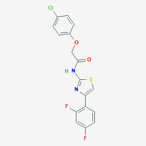 molecular formula C17H11ClF2N2O2S B329398 2-(4-chlorophenoxy)-N-[4-(2,4-difluorophenyl)-1,3-thiazol-2-yl]acetamide 