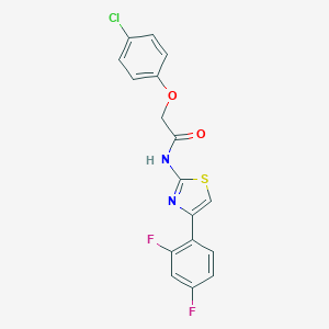 2-(4-chlorophenoxy)-N-[4-(2,4-difluorophenyl)-1,3-thiazol-2-yl]acetamide