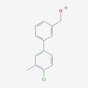 molecular formula C14H13ClO B3293993 (4'-Chloro-3'-methyl-[1,1'-biphenyl]-3-yl)methanol CAS No. 885962-82-3