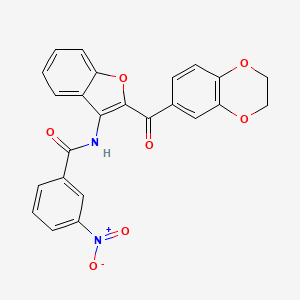molecular formula C24H16N2O7 B3294029 N-[2-(2,3-dihydro-1,4-benzodioxin-6-ylcarbonyl)-1-benzofuran-3-yl]-3-nitrobenzamide CAS No. 886186-04-5