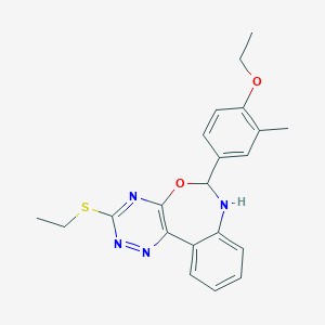 6-(4-Ethoxy-3-methylphenyl)-3-(ethylsulfanyl)-6,7-dihydro[1,2,4]triazino[5,6-d][3,1]benzoxazepine