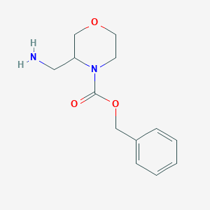 molecular formula C13H18N2O3 B3294053 Benzyl 3-(aminomethyl)morpholine-4-carboxylate CAS No. 886363-09-3