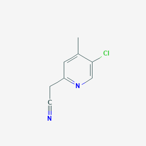 molecular formula C8H7ClN2 B3294063 (5-Chloro-4-methyl-pyridin-2-yl)-acetonitrile CAS No. 886365-14-6