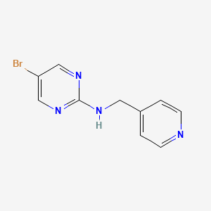 molecular formula C10H9BrN4 B3294075 5-bromo-N-(pyridin-4-ylmethyl)pyrimidin-2-amine CAS No. 886365-84-0