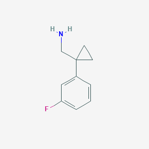 molecular formula C10H12FN B3294080 1-(3-Fluorophenyl)cyclopropanemethanamine CAS No. 886365-90-8