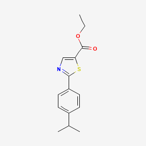 molecular formula C15H17NO2S B3294095 Ethyl 2-(4-isopropylphenyl)thiazole-5-carboxylate CAS No. 886369-39-7