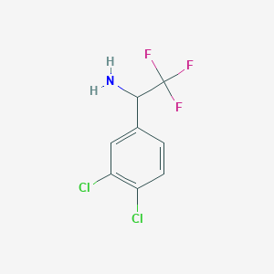 molecular formula C8H6Cl2F3N B3294099 1-(3,4-Dichloro-phenyl)-2,2,2-trifluoro-ethylamine CAS No. 886369-74-0