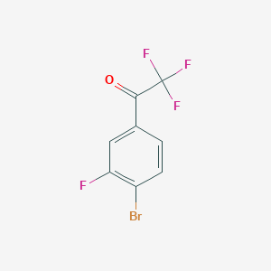 molecular formula C8H3BrF4O B3294107 1-(4-Bromo-3-fluoro-phenyl)-2,2,2-trifluoro-ethanone CAS No. 886369-87-5