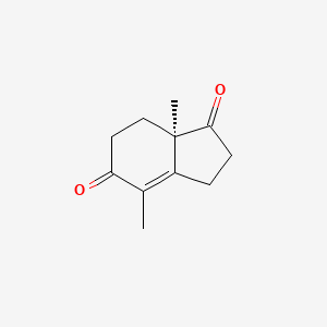 molecular formula C11H14O2 B3294138 1H-Indene-1,5(6H)-dione, 2,3,7,7a-tetrahydro-4,7a-dimethyl-, (R)- CAS No. 88642-89-1