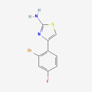 molecular formula C9H6BrFN2S B3294158 4-(2-Bromo-4-fluorophenyl)thiazol-2-amine CAS No. 886495-00-7