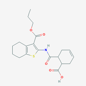 6-{[3-(Propoxycarbonyl)-4,5,6,7-tetrahydro-1-benzothiophen-2-yl]carbamoyl}cyclohex-3-ene-1-carboxylic acid