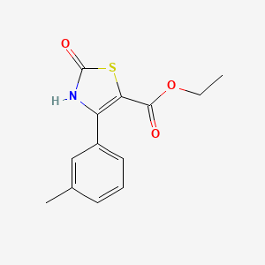 molecular formula C13H13NO3S B3294171 Ethyl 2-oxo-4-(m-tolyl)-2,3-dihydrothiazole-5-carboxylate CAS No. 886497-34-3