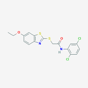 N-(2,5-dichlorophenyl)-2-[(6-ethoxy-1,3-benzothiazol-2-yl)sulfanyl]acetamide