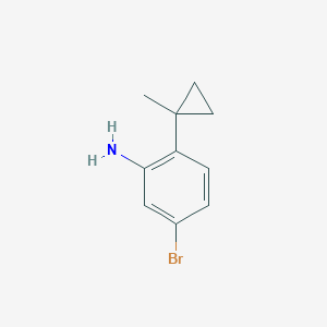 molecular formula C10H12BrN B3294193 5-Bromo-2-(1-methylcyclopropyl)aniline CAS No. 886497-96-7