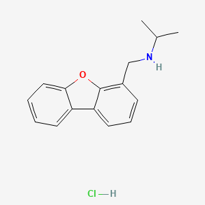 molecular formula C16H18ClNO B3294228 Dibenzofuran-4-ylmethyl-isopropyl-amine hydrochloride CAS No. 886505-06-2
