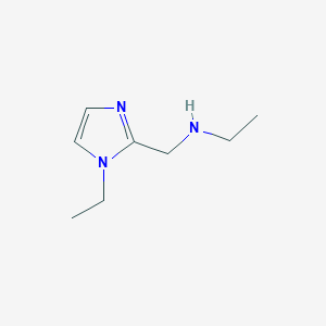 molecular formula C8H15N3 B3294230 N-[(1-ethylimidazol-2-yl)methyl]ethanamine CAS No. 886505-10-8