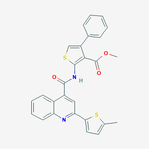 Methyl 2-({[2-(5-methyl-2-thienyl)-4-quinolinyl]carbonyl}amino)-4-phenyl-3-thiophenecarboxylate