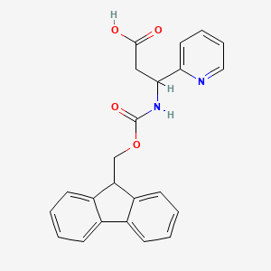 molecular formula C23H20N2O4 B3294240 3-(9H-Fluoren-9-ylmethoxycarbonylamino)-3-pyridin-2-yl-propionic acid CAS No. 886505-63-1