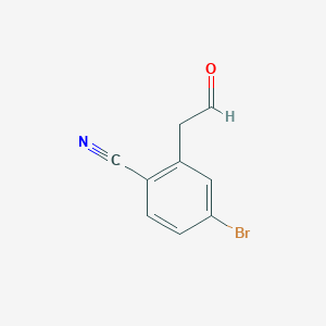 molecular formula C9H6BrNO B3294250 4-Bromo-2-(2-oxoethyl)benzonitrile CAS No. 886593-61-9