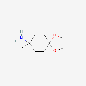 molecular formula C9H17NO2 B3294257 8-Methyl-1,4-dioxaspiro[4.5]decan-8-amine CAS No. 886615-92-5