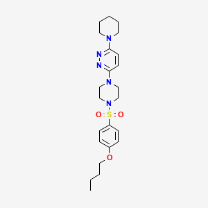 molecular formula C23H33N5O3S B3294282 3-{4-[(4-Butoxyphenyl)sulfonyl]piperazin-1-yl}-6-piperidin-1-ylpyridazine CAS No. 886892-05-3
