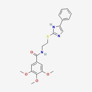 3,4,5-trimethoxy-N-(2-((5-phenyl-1H-imidazol-2-yl)thio)ethyl)benzamide