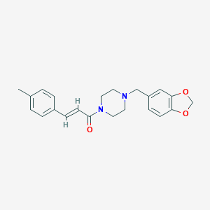 molecular formula C22H24N2O3 B329430 1-(1,3-Benzodioxol-5-ylmethyl)-4-[3-(4-methylphenyl)acryloyl]piperazine 