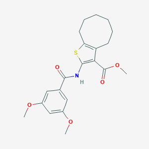 Methyl 2-[(3,5-dimethoxybenzoyl)amino]-4,5,6,7,8,9-hexahydrocycloocta[b]thiophene-3-carboxylate