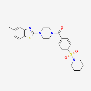 (4-(4,5-Dimethylbenzo[d]thiazol-2-yl)piperazin-1-yl)(4-(piperidin-1-ylsulfonyl)phenyl)methanone