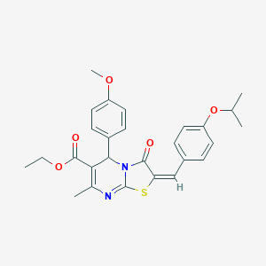 ethyl 2-(4-isopropoxybenzylidene)-5-(4-methoxyphenyl)-7-methyl-3-oxo-2,3-dihydro-5H-[1,3]thiazolo[3,2-a]pyrimidine-6-carboxylate