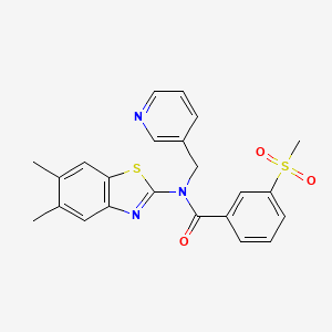 N-(5,6-dimethylbenzo[d]thiazol-2-yl)-3-(methylsulfonyl)-N-(pyridin-3-ylmethyl)benzamide
